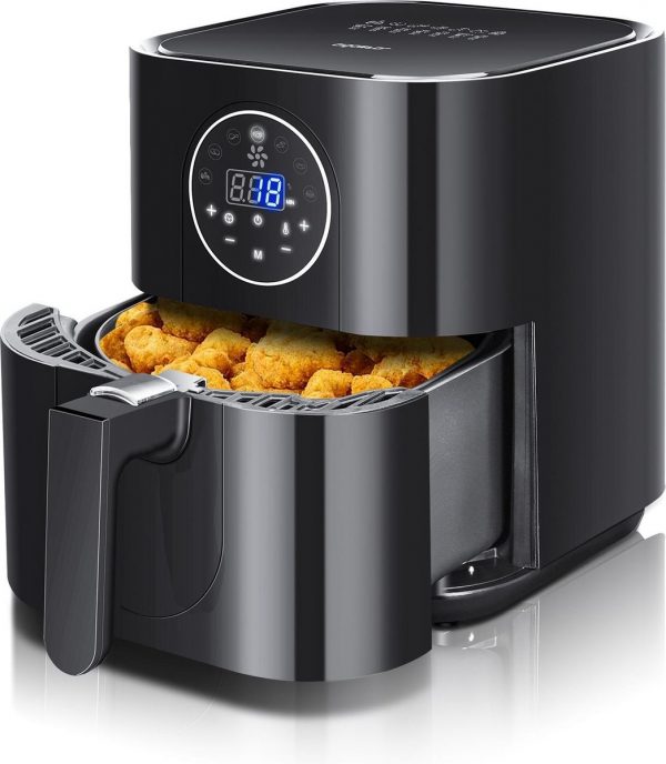 Aigostar Mini Cube 30VPH Airfryer XL - Hetelucht Friteuse - 1500Watt - 3,5L - Zwart