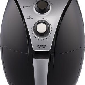 Cuisinier DeLuxe Heteluchtfriteuse - 3,2 Liter - 1300-1500 Watt - Instelbare Tijd- en Temperatuurregeling