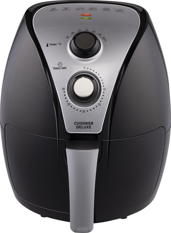 Cuisinier DeLuxe Heteluchtfriteuse - 3,2 Liter - 1300-1500 Watt - Instelbare Tijd- en Temperatuurregeling