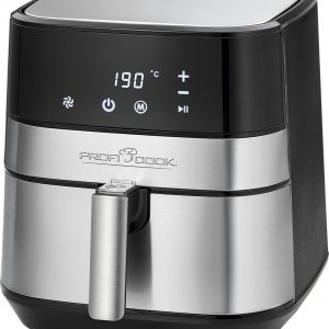 ProfiCook 501177 Airfryer - friteuse Heteluchtfriteuse 5,5 l Enkel Zwart, Roestvrijstaal Vrijstaand 1700 W