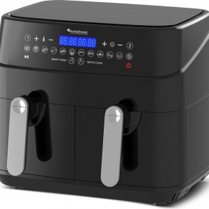 TurboTronic DAF5 Dubbele Airfryer XXL - heteluchtfriteuse - 9L - Zwart